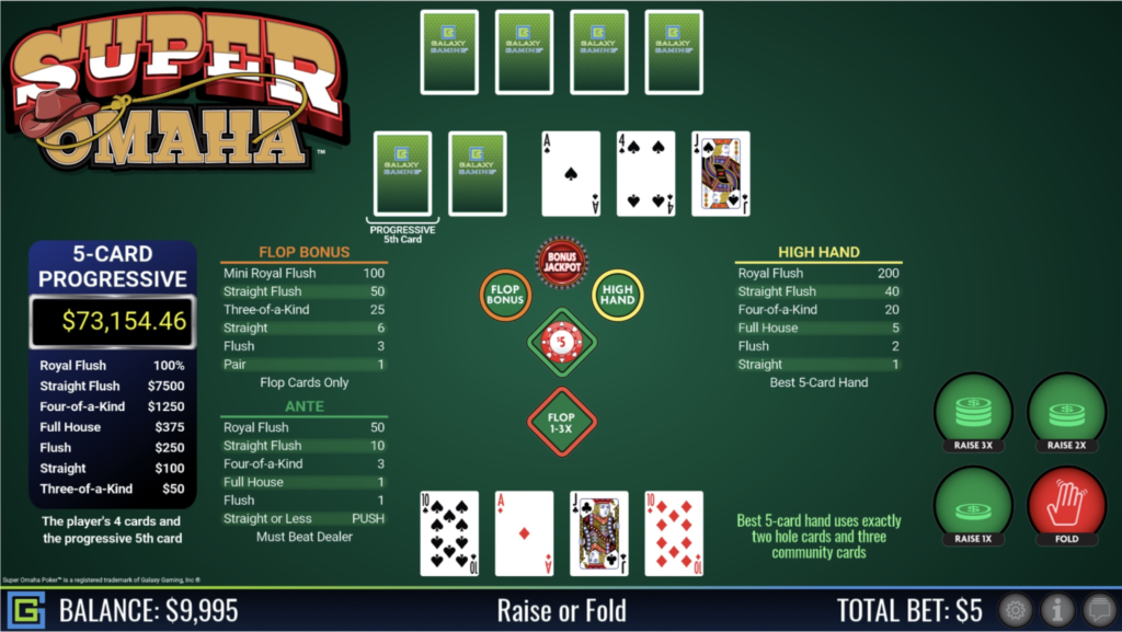 Online Casino Game: Super Omaha