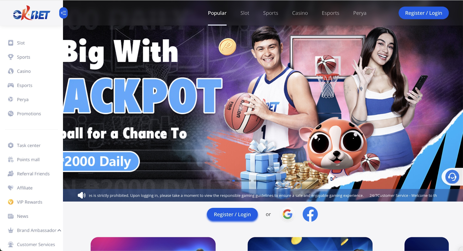 OKBET Online Casino Licensed by PAGCOR