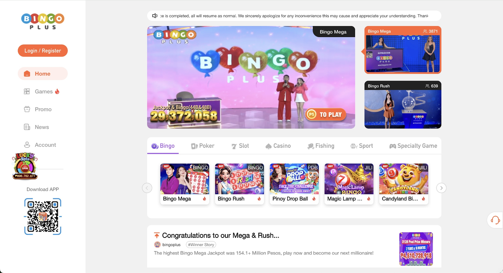 BingoPlus Online Casino licensed by PAGCOR