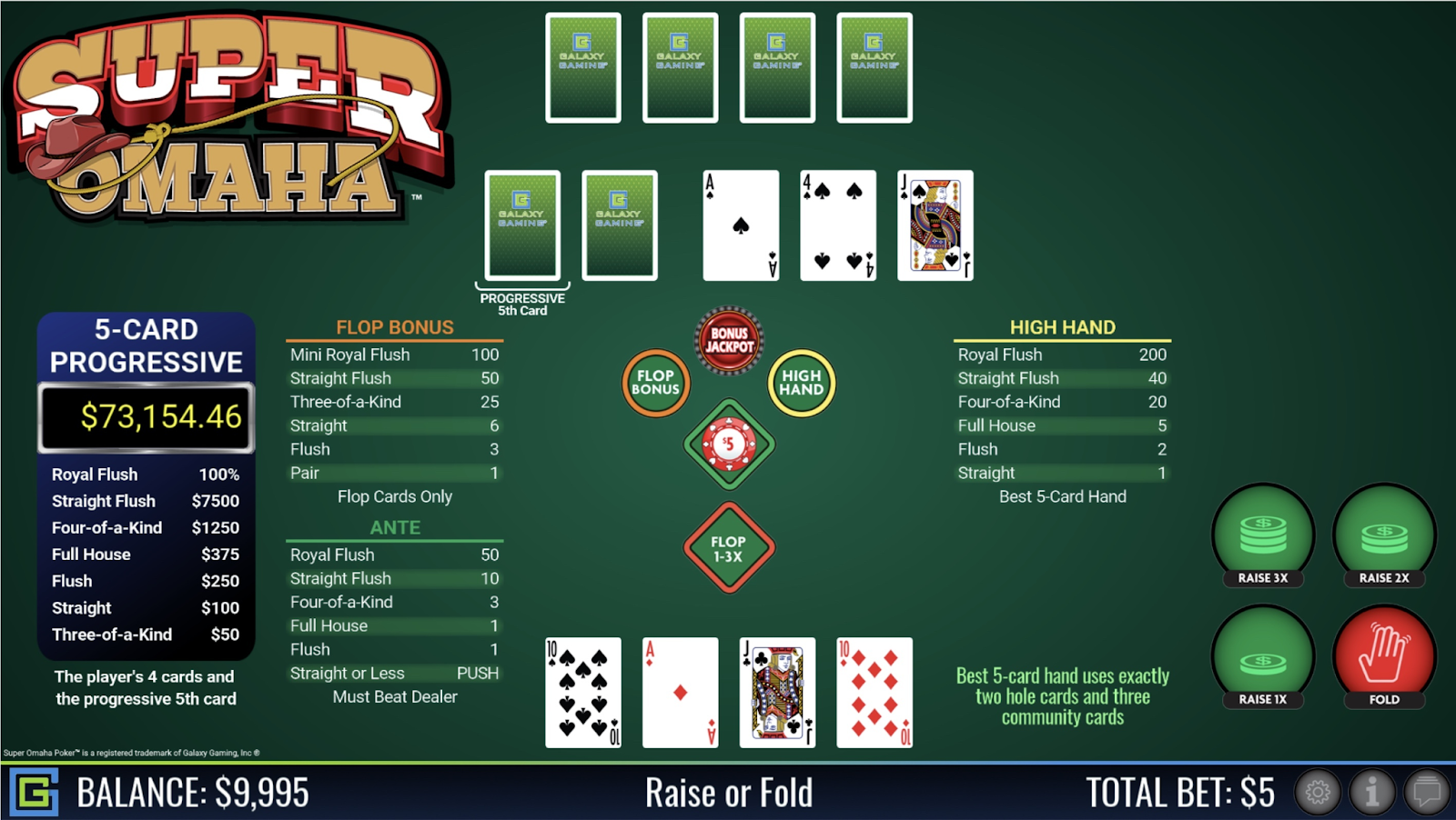 Online Casino Game: Super Omaha