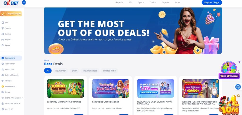 OKBET Online CasinoのFree Bonus: New Comers Free
