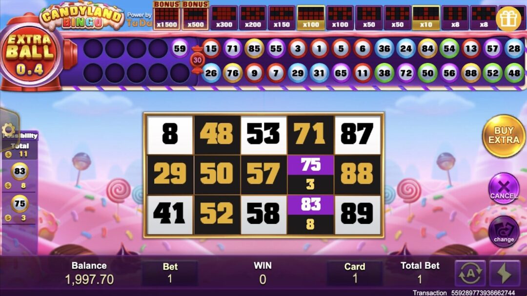 Candyland Bingo