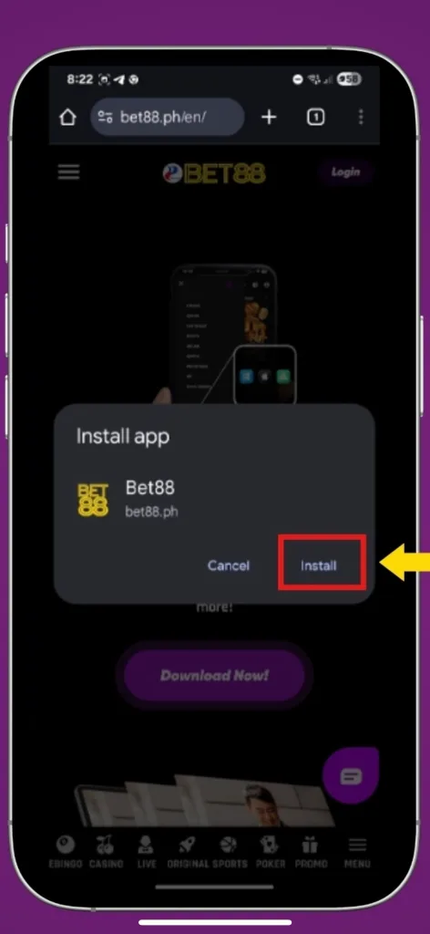 click to install