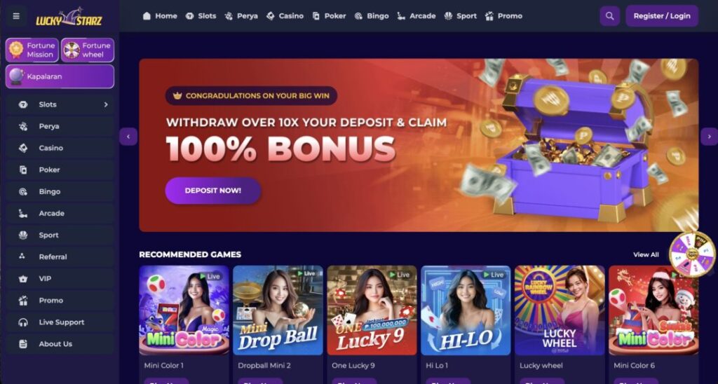 【Newly Opened】PAGCOR-Licensed Luckystarz! Enjoy up to ₱1,000 GCash