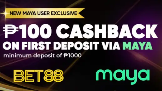New BET88 Deposit Bonus for Maya Users – Get ₱100 Cashback Voucher Instantly