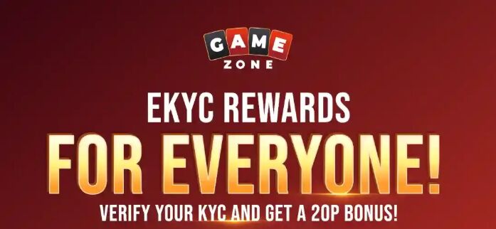 GameZone Free Bonus Info: Claim ₱20 by Completing KYC