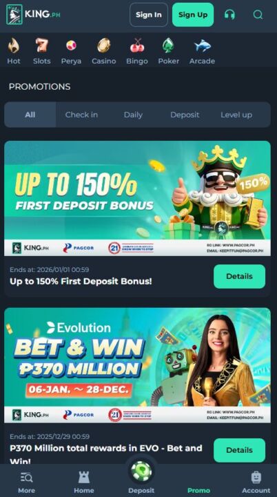 KING.PH Online Casino – Free Bonus Information