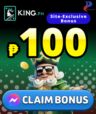 KING.PH site-exclusive bonus ₱100 claim bonus
